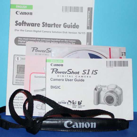 Canon Power Shot S1 iS Digital Camera 3.2 Mega Pixel Parts Only Silver 10X Zoom - Picture 7 of 8